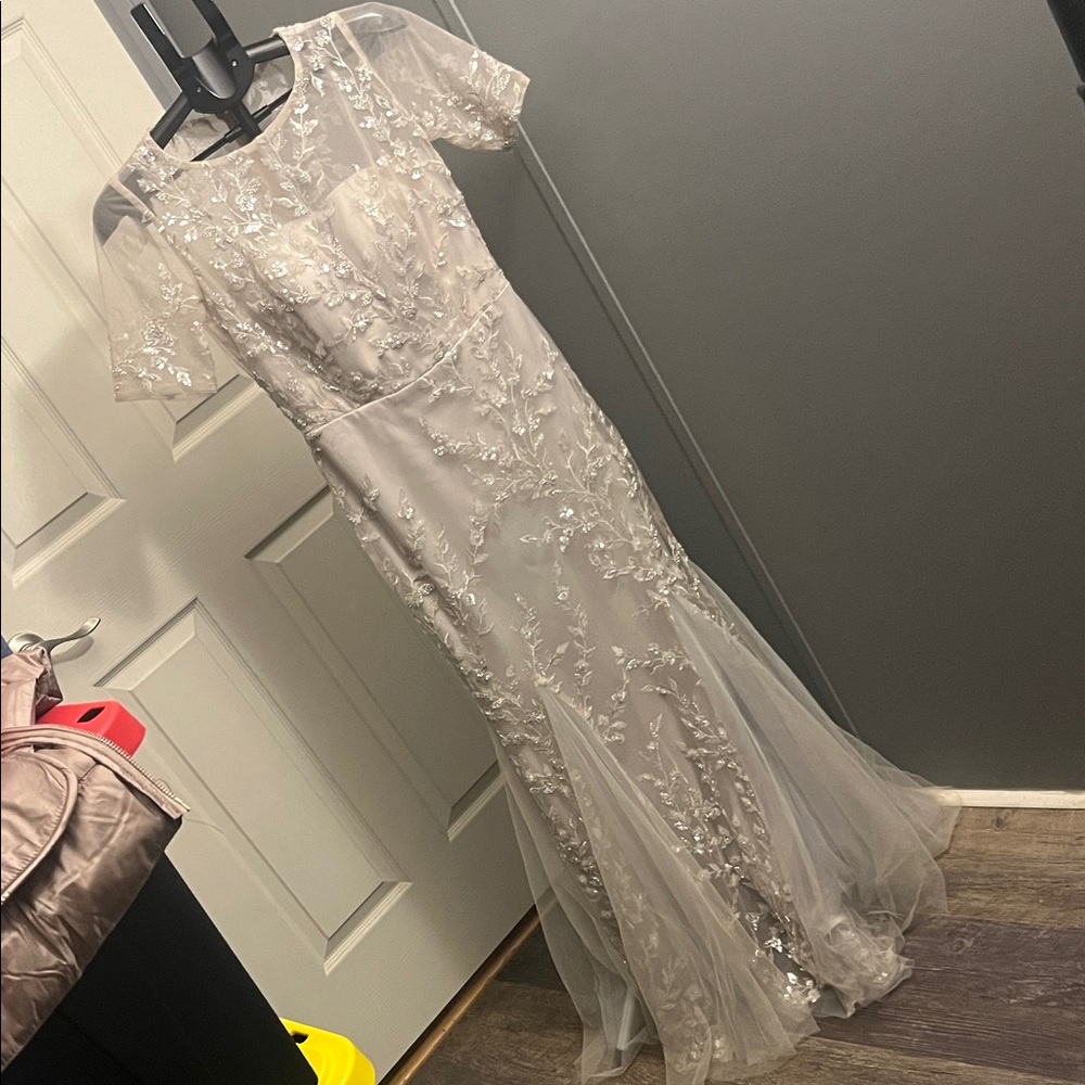 Elegant Floral Lace Special Event Dress.